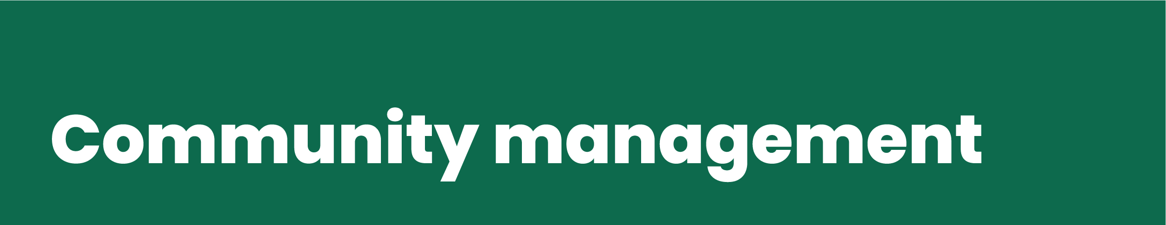 Header du projet Community management
